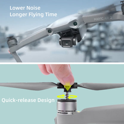 2 Pairs Sunnylife 7238F-2 For DJI Mavic Air 2 / Air 2S Low Noise Quick-release Propellers(Silver) - DIY Propeller by Sunnylife | Online Shopping South Africa | PMC Jewellery