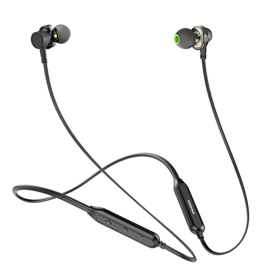 ipipoo GP-2  Quad-Core Dual-dynamic Drivers Sports Wireless Bluetooth V4.2 Earphone Neck Halter Style In-ear Headset(Black) - Neck-mounted Earphone by ipipoo | Online Shopping South Africa | PMC Jewellery