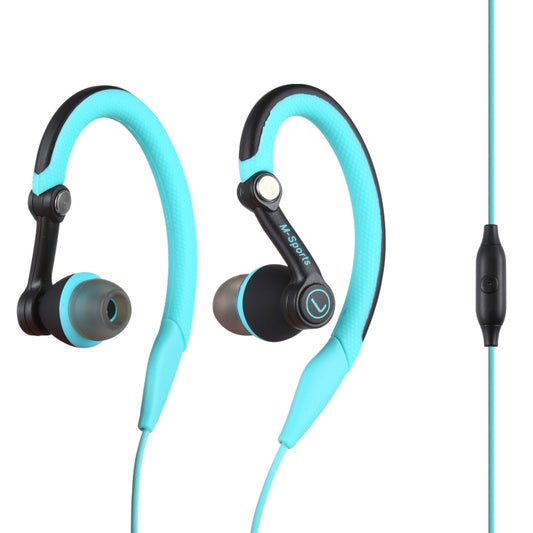 Mucro Type-C Plug In-Ear Sport Earhook Wired Stereo Headphones for Jogging Gym(Blue) - Type-C Earphone by Mucro | Online Shopping South Africa | PMC Jewellery