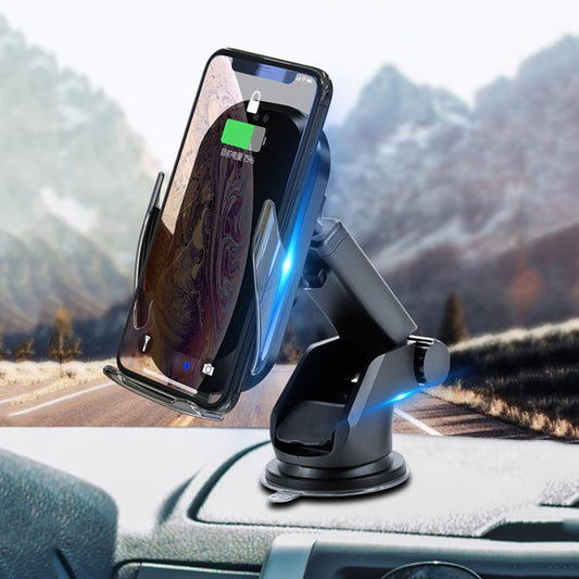 HAMTOD C20 15W Adjustable QI Smart Sensor Car Wireless Charging Holder for 4.6-7 inch Mobile Phones, with Suction Cup - Wireless Charger Holders by HAMTOD | Online Shopping South Africa | PMC Jewellery