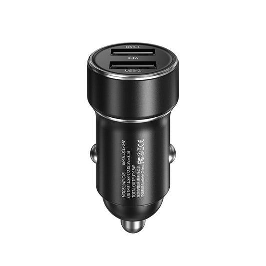 WK WP-C46 Staroad Series Vieyie 15W Dual-USB Car Charger (Black) - Car Charger by WK | Online Shopping South Africa | PMC Jewellery