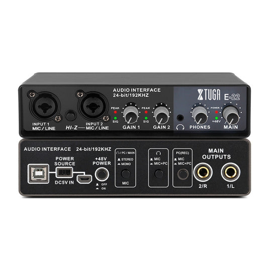 XTUGA E22 Audio Interface Professional Sound Card - Live Sound Effects Processors by XTUGA | Online Shopping South Africa | PMC Jewellery