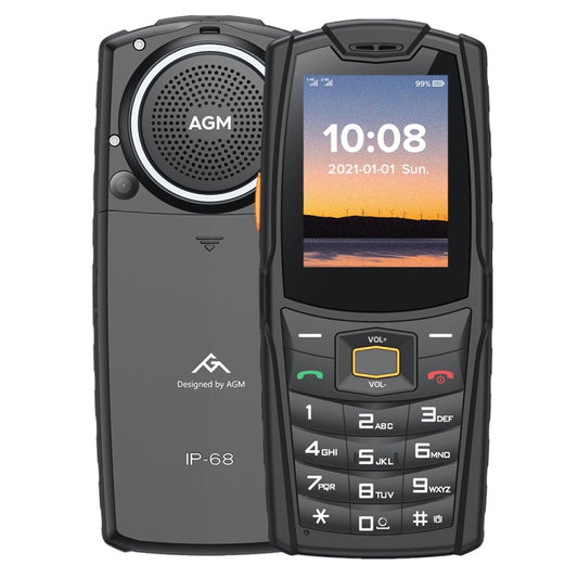 [HK Warehouse] AGM M6 4G Rugged Phone, EU Version, IP68 / IP69K / MIL-STD-810G Waterproof Dustproof Shockproof, 2500mAh Battery, 2.4 inch, Network: 4G, BT, FM, Torch(Black) - AGM by AGM | Online Shopping South Africa | PMC Jewellery