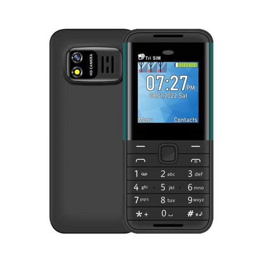 SERVO BM5310 Mini Mobile Phone, English Key, 1.33 inch, MTK6261D, 21 Keys, Support Bluetooth, FM, Magic Sound, Auto Call Record, GSM, Triple SIM (Black+green) - SERVO by SERVO | Online Shopping South Africa | PMC Jewellery