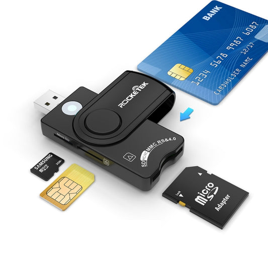 ROCKETEK CR310 USB 3.0 + TF Card + SD Card + SIM Card + Smart Card Multi-function Card Reader -  by ROCKETEK | Online Shopping South Africa | PMC Jewellery