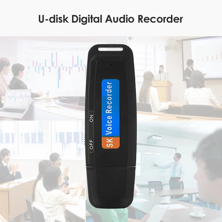 SK001 Professional Rechargeable U-Disk Portable USB Digital Audio Voice Recorder Pen Support TF Card Up to 32GB Dictaphone Flash Drive(Black) -  by PMC Jewellery | Online Shopping South Africa | PMC Jewellery