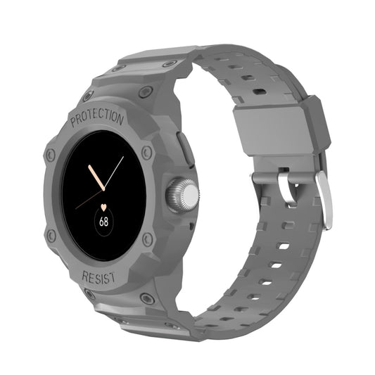 For Google Pixel Watch JUNSUNMAY Integrated TPU Adjustable Elastic Watch Band(Grey) - Watch Bands by JUNSUNMAY | Online Shopping South Africa | PMC Jewellery