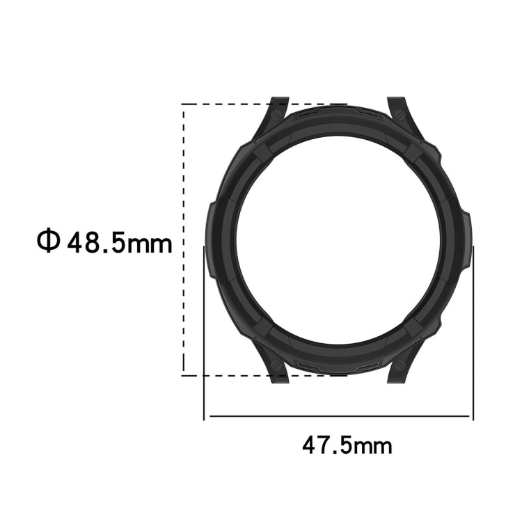 For Samsung Galaxy Watch6 Classic 47mm ENKAY Hat-Prince 2 in 1 TPU Armor Watch Case + 0.2mm 9H Tempered Glass Screen Protector(Black) - Watch Cases by ENKAY | Online Shopping South Africa | PMC Jewellery