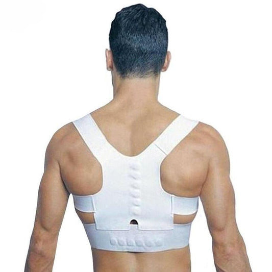 Magnetic Therapy Posture Corrector Brace Shoulder Back Support Belt for Men Women Adult Braces Supports Upper Correction Corset, Size:S(White) - Corrector by posture sport | Online Shopping South Africa | PMC Jewellery