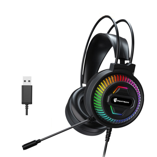 PANTSAN PSH-400 USB Computer Head-Mounted Luminous RGB Wired Headset, Specification:7.1 USB - Multimedia Headset by PANTSAN | Online Shopping South Africa | PMC Jewellery