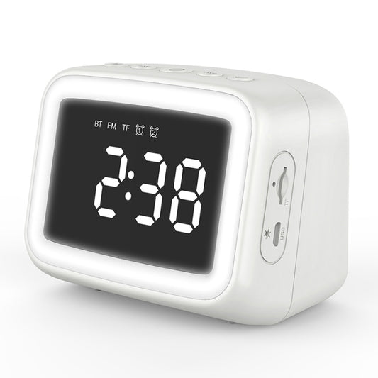 AEC BT-511 Mini LED HD Mirror Bluetooth Speaker, Support 32GB TF Card & 3.5mm AUX & Dual Alarm Clock & Real-time Temperature & Hands-free Calling(White) - Mini Speaker by AEC | Online Shopping South Africa | PMC Jewellery