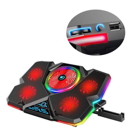 CoolCold 5V Speed Control Version Gaming Laptop Cooler Notebook Stand,Spec: Red 7 Colors - Cooling Pads by CoolCold | Online Shopping South Africa | PMC Jewellery