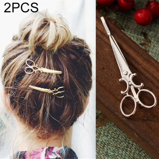 2 PCS Retro Word Hair Ornaments Personalized Hair Clips(Silver) - Head Bands by OEM | Online Shopping South Africa | PMC Jewellery
