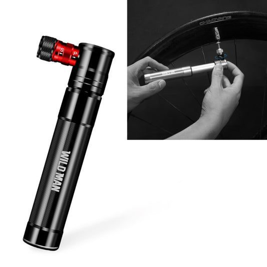 WILD MAN Mountain Road Bike Portable Bicycle Pump Us And French Mouth Universal Pump Mini Basketball Football Pump(Black) - Bicycle Locks & Bicycle Pumps by WILD MAN | Online Shopping South Africa | PMC Jewellery