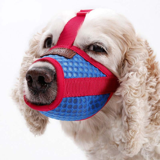Doglemi Dog Muzzle Pet Supplies Breathable Bark Stopper Muzzle Dog Mouth Cover, Specification: S(Red) - Mouth Cover by Doglemi | Online Shopping South Africa | PMC Jewellery