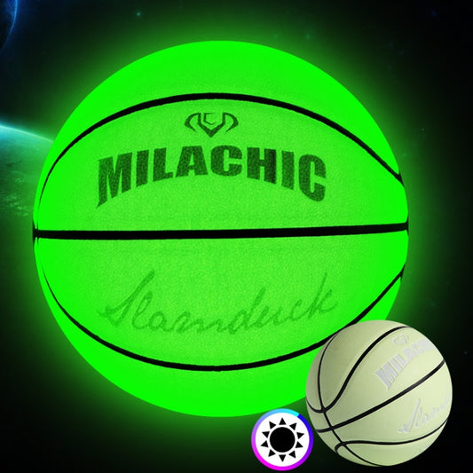 MILACHIC Number 7 Fluorescent Green Holographic Reflective Basketball - Balls by MILACHIC | Online Shopping South Africa | PMC Jewellery