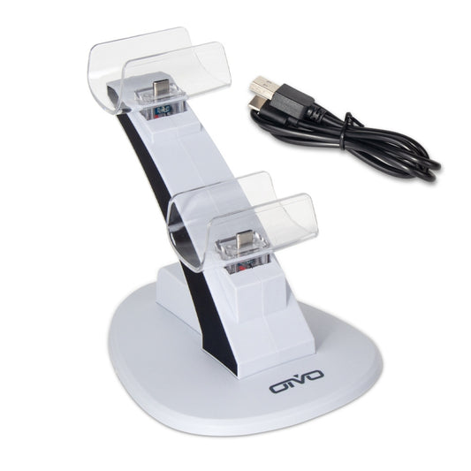 OIVO IV-P5234 Gamepad Aircraft Two-Seater Charger For PS5(White) - Charger & Power by OIVO | Online Shopping South Africa | PMC Jewellery
