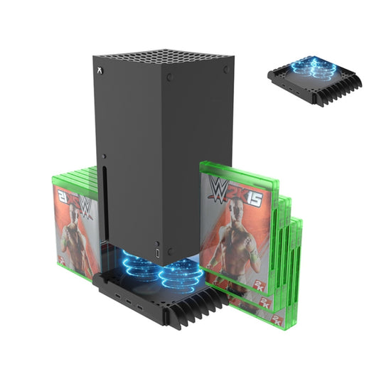 JYS X133 Multi-Function Cooling Base + Game Disc Storage For XBOXSeries X Host(Black) - Holder by JYS | Online Shopping South Africa | PMC Jewellery