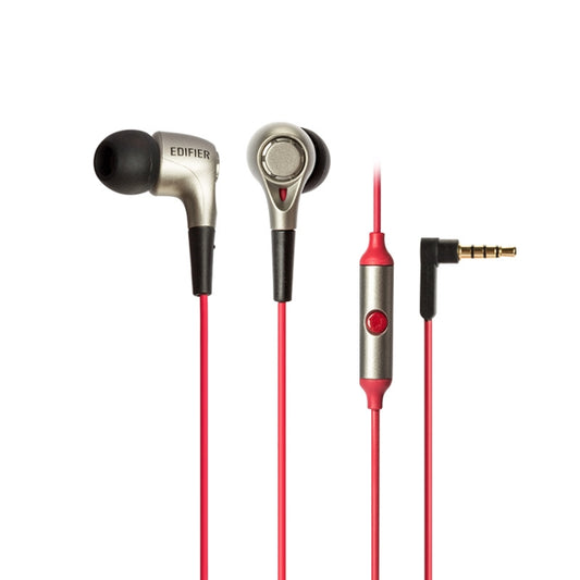 Edifier H230P In-Ear Subwoofer 3.5mm Wire-Controlled Sports Earphone With Microphone, Cable Length:1.3m(Red) - In Ear Wired Earphone by Edifier | Online Shopping South Africa | PMC Jewellery