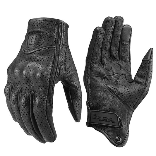 GHOST RACING GR-ST06 Breathable Touch Screen Motorcycle Riding Leather Gloves Anti-Fall Locomotive Gloves, Size: XXL(Black) - Locomotive Gloves by GHOST RACING | Online Shopping South Africa | PMC Jewellery