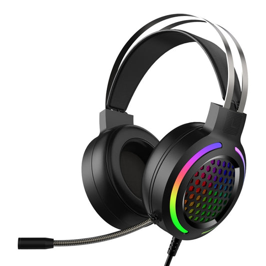 FOREV G99 USB RGBHead-Mounted Wired Headset With Microphone, Style: Standard Version (Colorful Light Black) - Multimedia Headset by FOREV | Online Shopping South Africa | PMC Jewellery