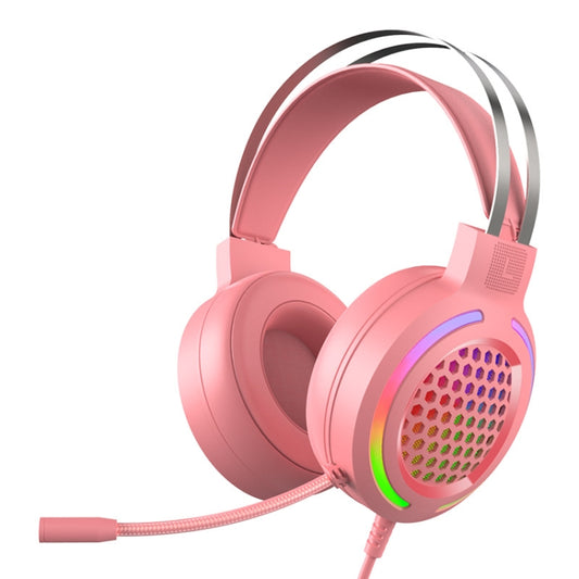 FOREV G99 USB RGBHead-Mounted Wired Headset With Microphone, Style: Standard Version  (Colorful Light Pink) - Multimedia Headset by FOREV | Online Shopping South Africa | PMC Jewellery