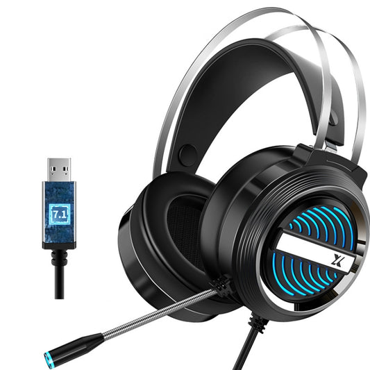 Heir Audio Head-Mounted Gaming Wired Headset With Microphone, Colour: X9 7.1 Version (Black) - Multimedia Headset by Heir Audio | Online Shopping South Africa | PMC Jewellery