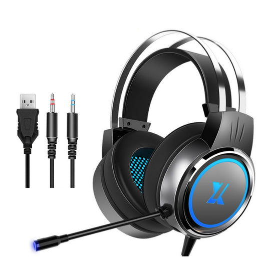 Heir Audio Head-Mounted Gaming Wired Headset With Microphone, Colour: X8 Double Hole Upgrade (Black) - Multimedia Headset by Heir Audio | Online Shopping South Africa | PMC Jewellery