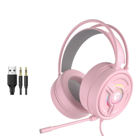 PANTSAN PSH-200 Wired Gaming Headset with Microphone, Colour: 3.5mm Pink - Multimedia Headset by PANTSAN | Online Shopping South Africa | PMC Jewellery
