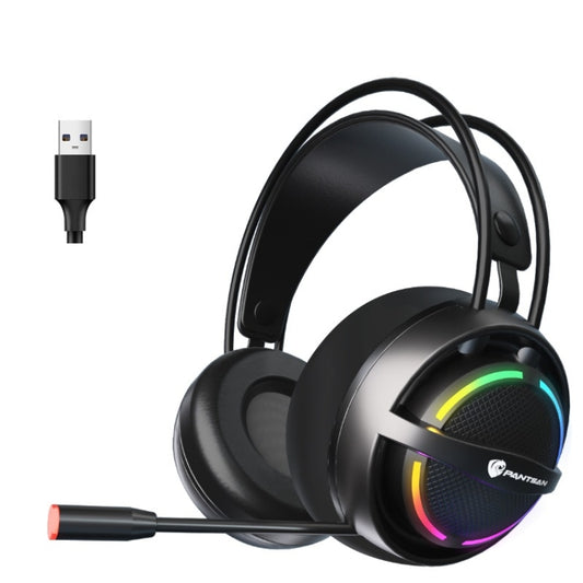 PANTSAN PSH-100 USB Wired Gaming Earphone Headset with Microphone, Colour: 7.1 USB Black - Multimedia Headset by PANTSAN | Online Shopping South Africa | PMC Jewellery