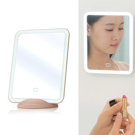 Flydee FD008-1 Portable LED Makeup Mirror With Bracket Wall Hanging Vertical Dual-Use Makeup Mirror(Pink) - Mirror by Flydee | Online Shopping South Africa | PMC Jewellery