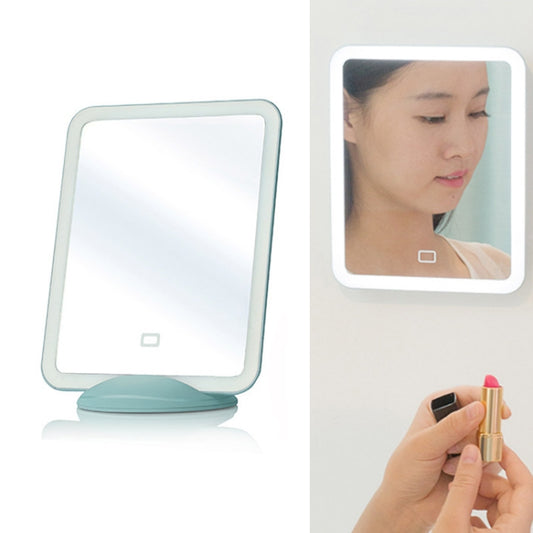 Flydee FD008-1 Portable LED Makeup Mirror With Bracket Wall Hanging Vertical Dual-Use Makeup Mirror(Blue) - Mirror by Flydee | Online Shopping South Africa | PMC Jewellery