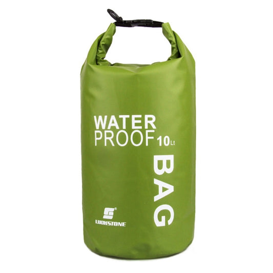 LUCKSTONE 10L Outdoor Rafting Swimming Waterproof Bag(Green) - Waterproof Bags by LUCKSTONE | Online Shopping South Africa | PMC Jewellery