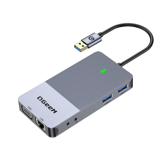 QGeeM 11 In 1 Multifunctional Type-C Extension HUB Adapter(  QG-D3908) - USB HUB by QGeeM | Online Shopping South Africa | PMC Jewellery