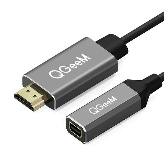 QGeeM QG-HD02 HDMI Single to Mini DP Converter(Silver Gray) - Cable by QGeeM | Online Shopping South Africa | PMC Jewellery