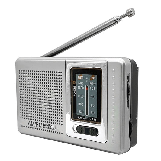 INDIN BC-R2011 AM FM Radio Pocket Mini Wide Reception Telescopic Antenna Radio(Silver Gray) - Radio Player by INDIN | Online Shopping South Africa | PMC Jewellery