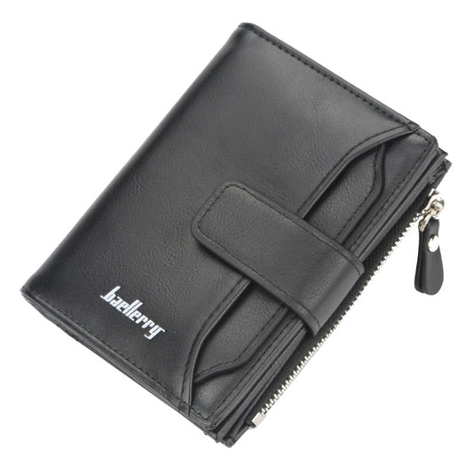 Baellerry D3218 Men Short Multi-Card Slot Zipper Wallet Large Capacity Card Holder(Black) - Wallets by Baellerry | Online Shopping South Africa | PMC Jewellery