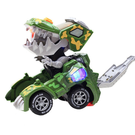 HG-884 Spray Deformation Dinosaur Fighting Vehicle Light Music Automatic Rotating Children Toys(Green) - Model Toys by PMC Jewellery | Online Shopping South Africa | PMC Jewellery