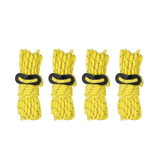 4 PCS / Set CLS Outdoor Camp Reflective Wind-Proof Camping Support Rod(Yellow) - Tents & Accessories by CLS | Online Shopping South Africa | PMC Jewellery