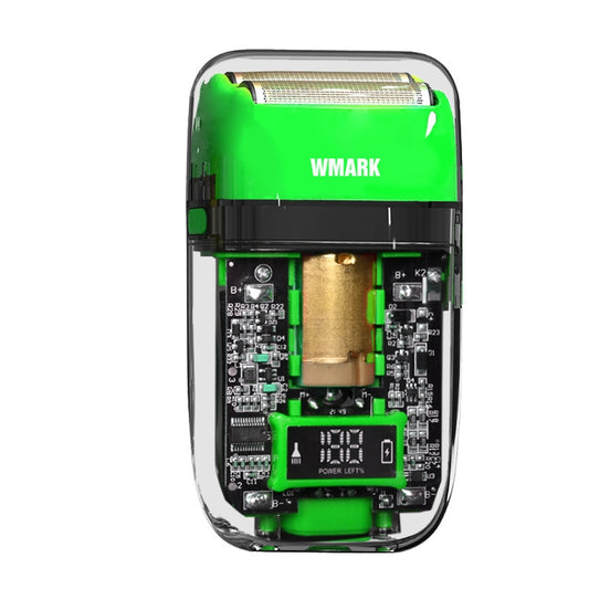 WMARK NG-988 Titanium Plated Head Reciprocating USB Shaver Electric Men Shaver(Green) - Electric Shavers by WMARK | Online Shopping South Africa | PMC Jewellery