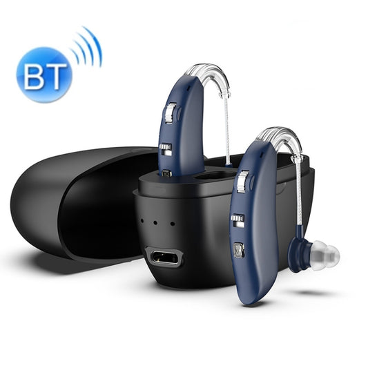 GM-301 Hearing Aid Rechargeable Sound Amplifier,Spec: With Charging Pod Blue+Black - Hearing Aids by PMC Jewellery | Online Shopping South Africa | PMC Jewellery