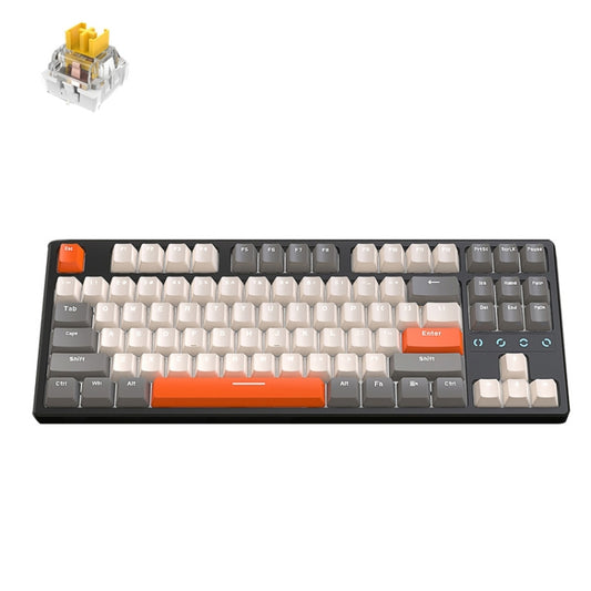 ZIYOU LANG K87 87-key RGB Bluetooth / Wireless / Wired Three Mode Game Keyboard, Cable Length: 1.5m, Style: Banana Shaft (Micr-light) - Wireless Keyboard by ZIYOU LANG | Online Shopping South Africa | PMC Jewellery