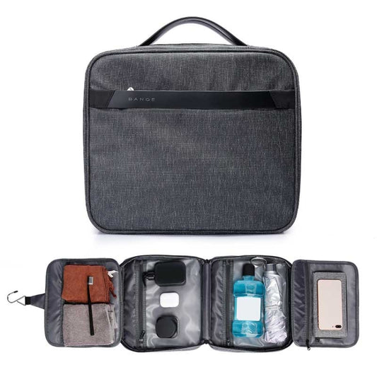 BANGE BG-7529 Convenient Travel Foldable Cosmetic Storage Bag Toiletry Bag With Hook(Grey) - Storage Boxes by BANGE | Online Shopping South Africa | PMC Jewellery