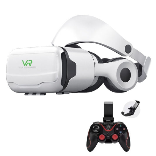 VR SHINECON G02EF+S6 Bluetooth Handle Mobile Phone 3D Virtual Reality VR Game Helmet Glasses With Headset - VR Headset by VR SHINECON | Online Shopping South Africa | PMC Jewellery