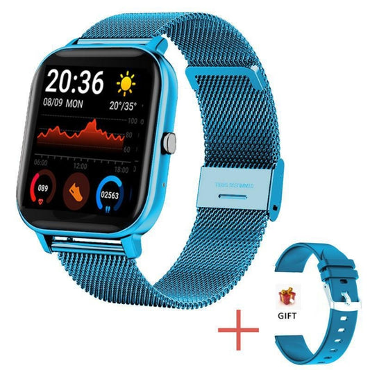 H10 1.69 inch Screen Bluetooth Call Smart Watch, Support Heart Rate/Blood Pressure/Sleep Monitoring, Color: Blue Net+Silicone - Smart Wear by PMC Jewellery | Online Shopping South Africa | PMC Jewellery