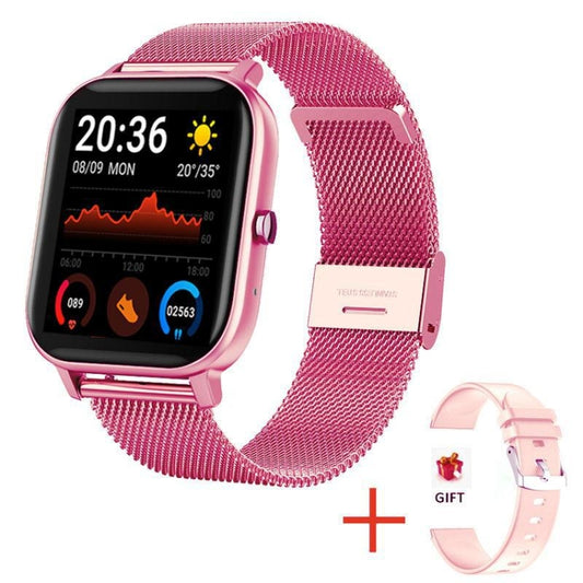 H10 1.69 inch Screen Bluetooth Call Smart Watch, Support Heart Rate/Blood Pressure/Sleep Monitoring, Color: Pink Net+Silicone - Smart Wear by PMC Jewellery | Online Shopping South Africa | PMC Jewellery