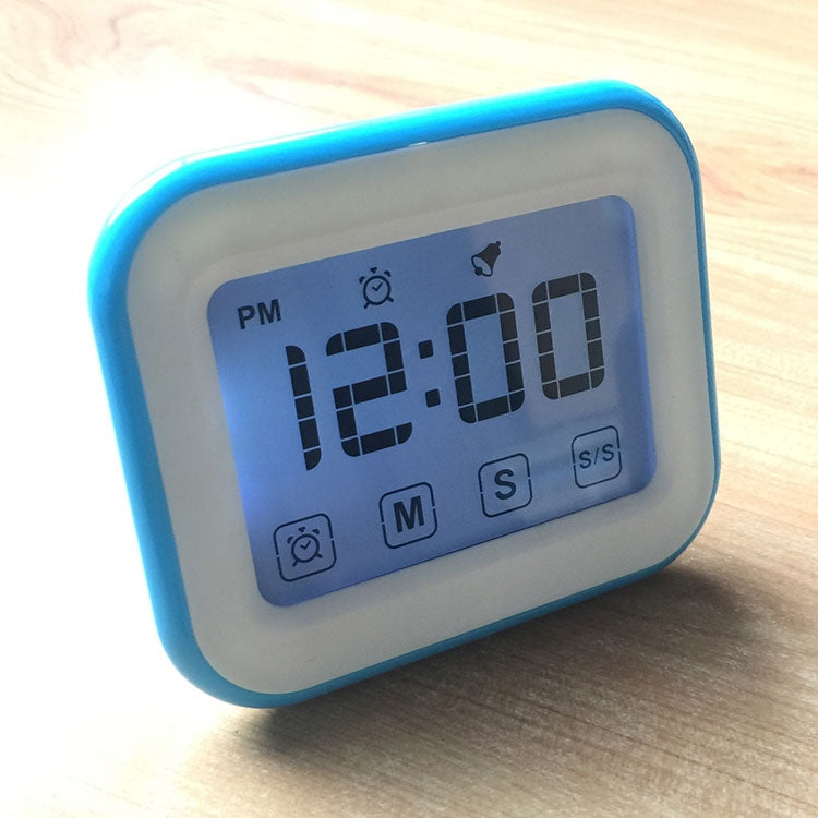 Kitchen Timer Digital Alarm Clock Large LCD Touch Screen Come with Night Light for Cooking Baking(Blue) - Digital Countdown by PMC Jewellery | Online Shopping South Africa | PMC Jewellery | Buy Now Pay Later Mobicred