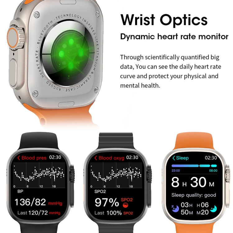 WIWU SW01 Ultra 1.9 inch IPS Screen IP68 Waterproof Bluetooth Smart Watch, Support Heart Rate Monitoring (Black) - Smart Watches by WIWU | Online Shopping South Africa | PMC Jewellery | Buy Now Pay Later Mobicred