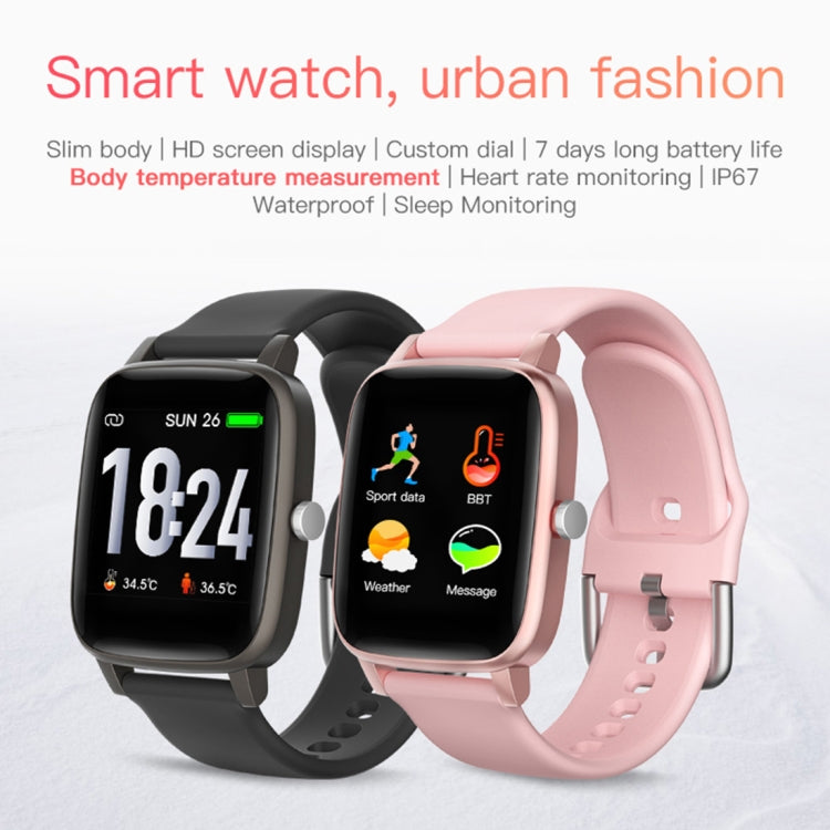 T98 1.4 inch Color Screen Smart Watch, IP67 Waterproof, Support Body Temperature Measurement / Heart Rate Monitoring / Blood Pressure Monitoring / Sedentary Reminder / Calories(Pink) - Smart Watches by PMC Jewellery | Online Shopping South Africa | PMC Jewellery