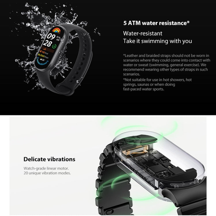 [HK Warehouse] Original Xiaomi Smart Band 9 Global 1.62 inch AMOLED Screen 5ATM Waterproof Smart Watch, Support Blood Oxygen / Heart Rate Monitor (Black) - Wearable Devices by Xiaomi | Online Shopping South Africa | PMC Jewellery | Buy Now Pay Later Mobicred